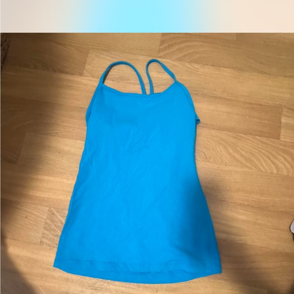 Blue Spaghetti Strap Tank Top